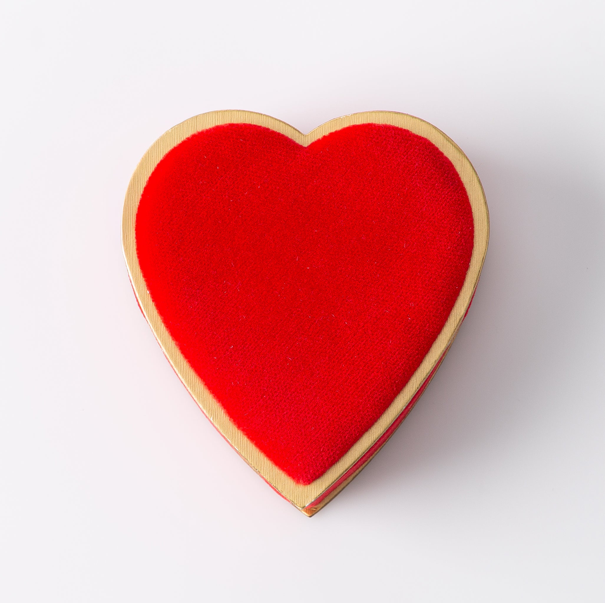 Valentine's Red Velvet Heart Gift Box