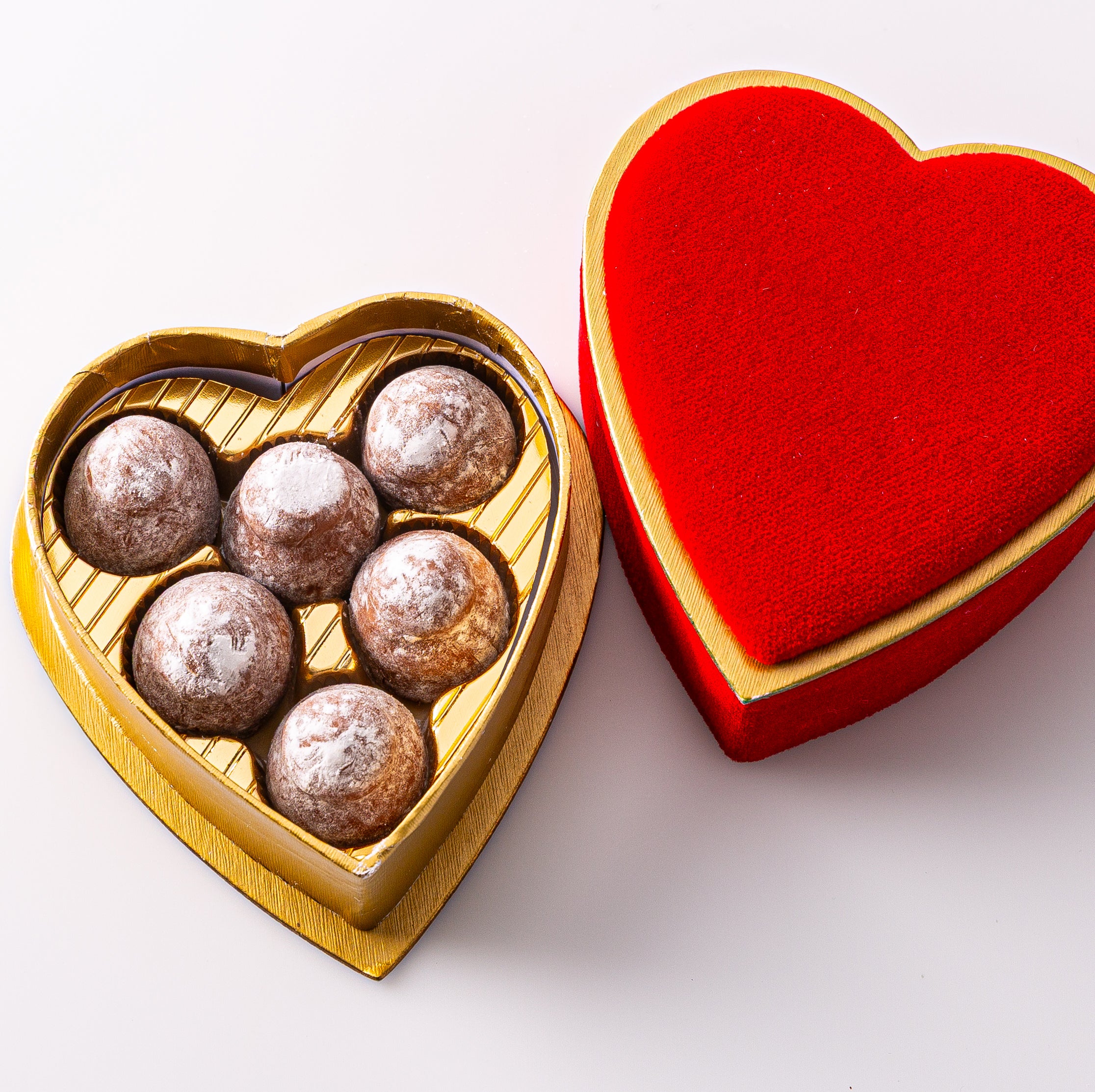 Valentine's Red Velvet Heart Gift Box