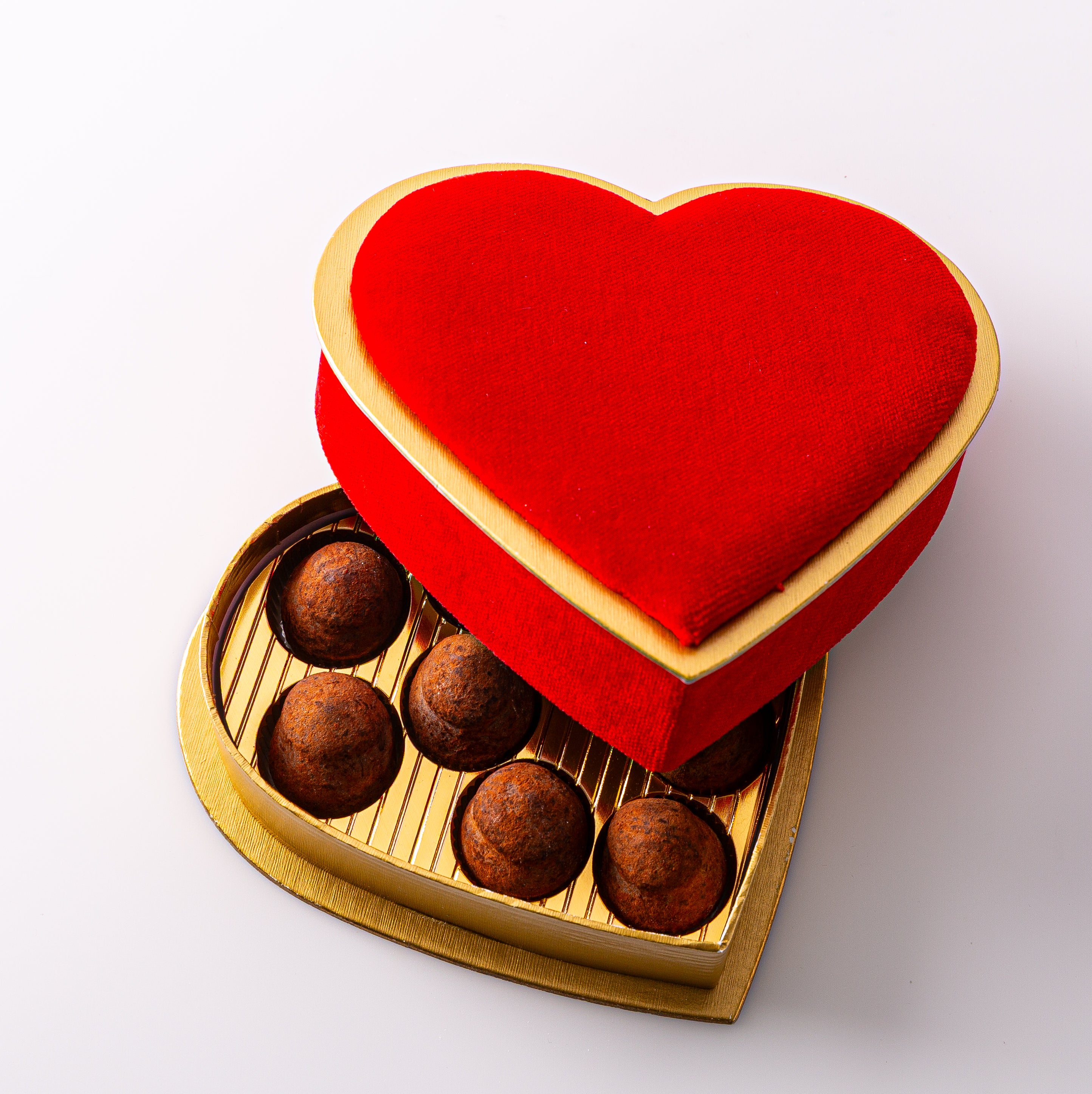 Valentine's Red Velvet Heart Gift Box