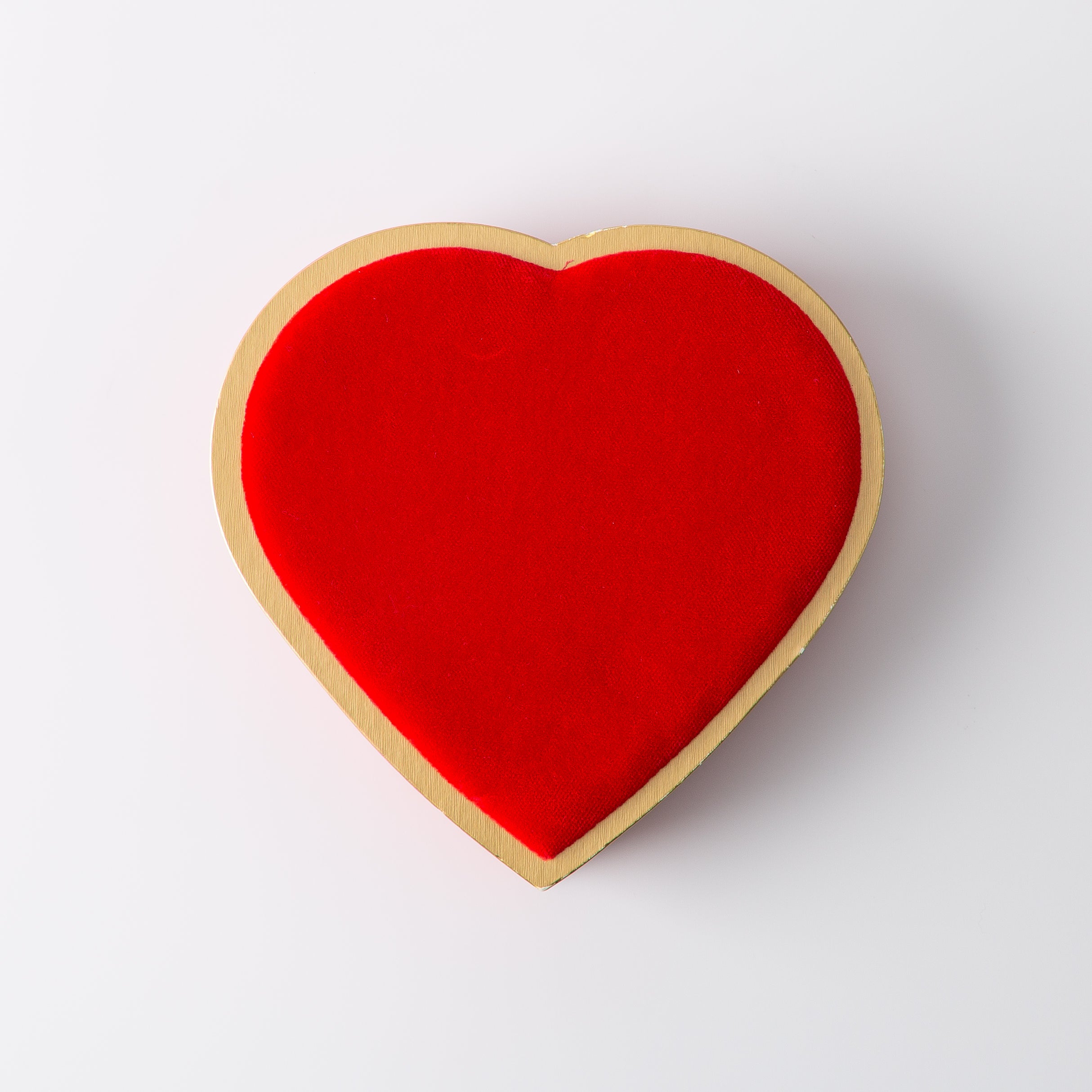 Valentine's Red Velvet Heart Gift Box