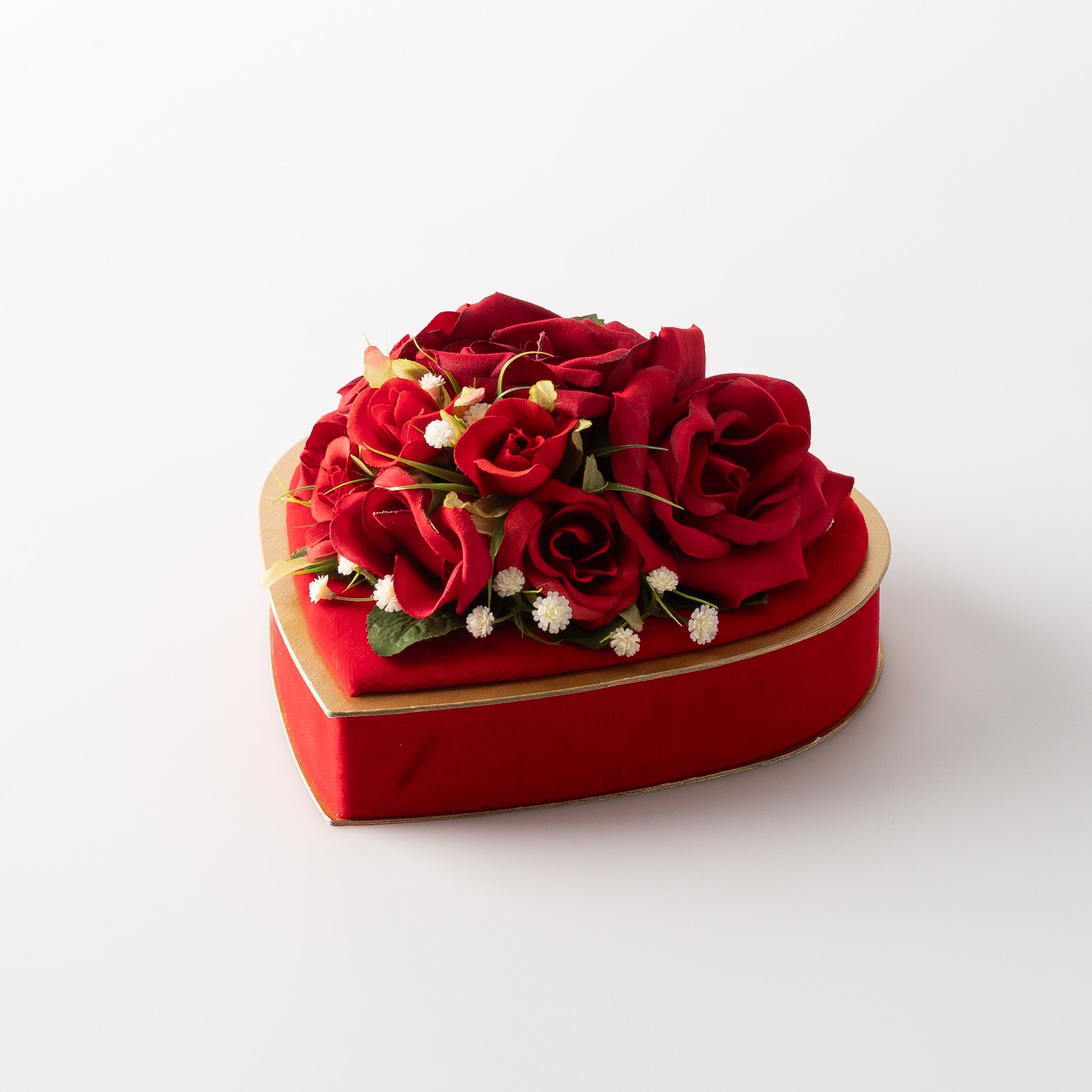 Valentine's Red Velvet Heart Gift Box