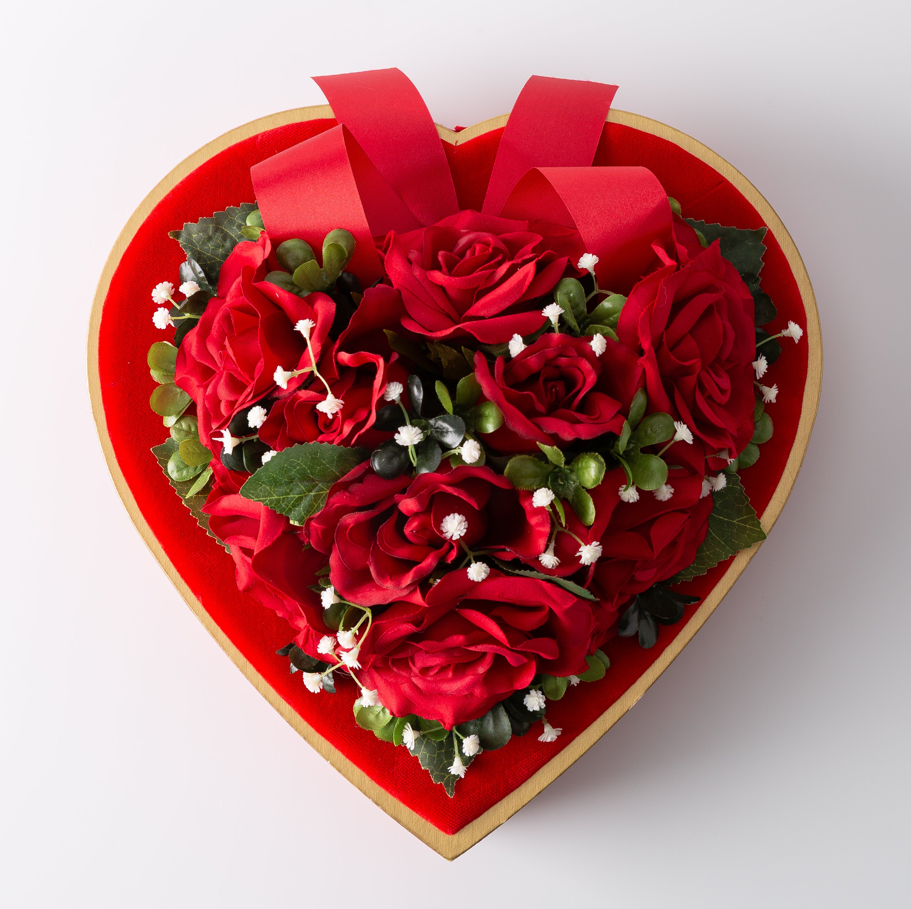 Valentine's Red Velvet Heart Gift Box