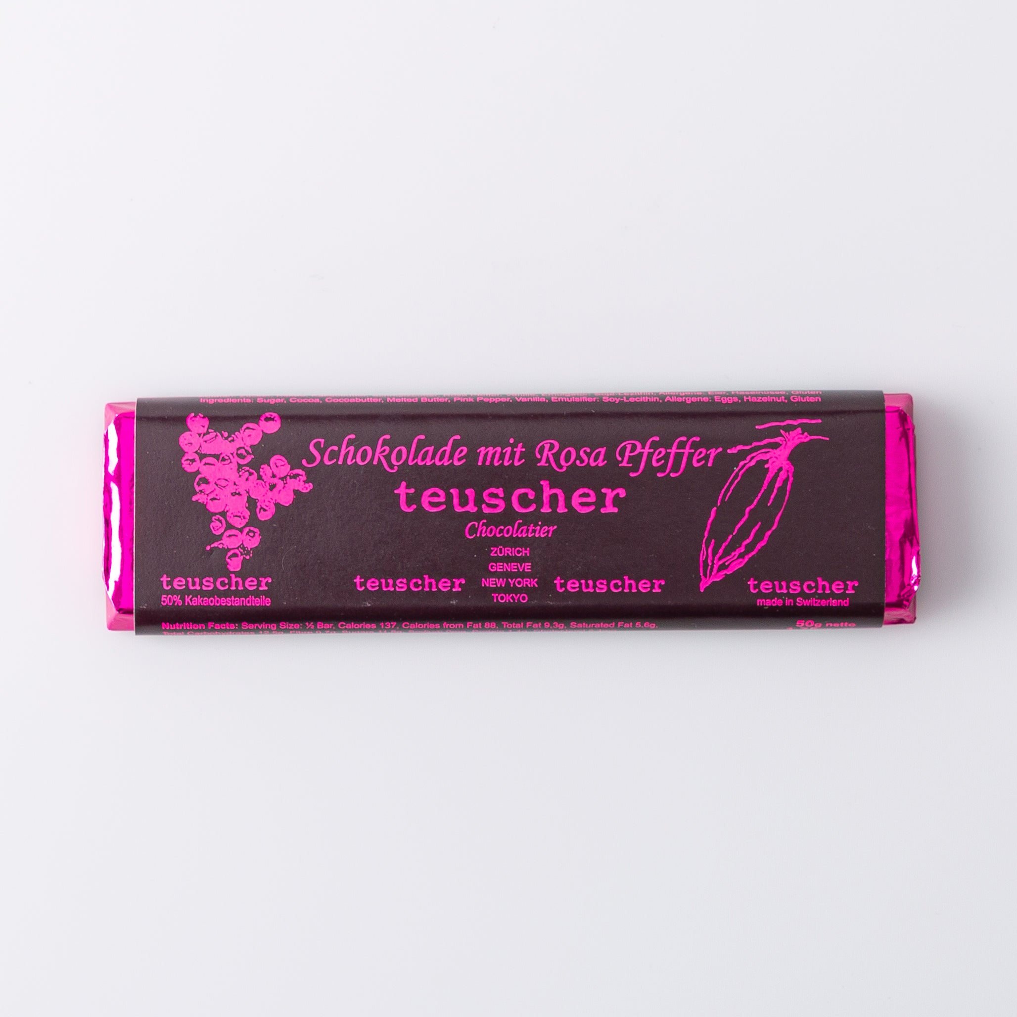 Dark Chocolate Bar with Pink Pepper