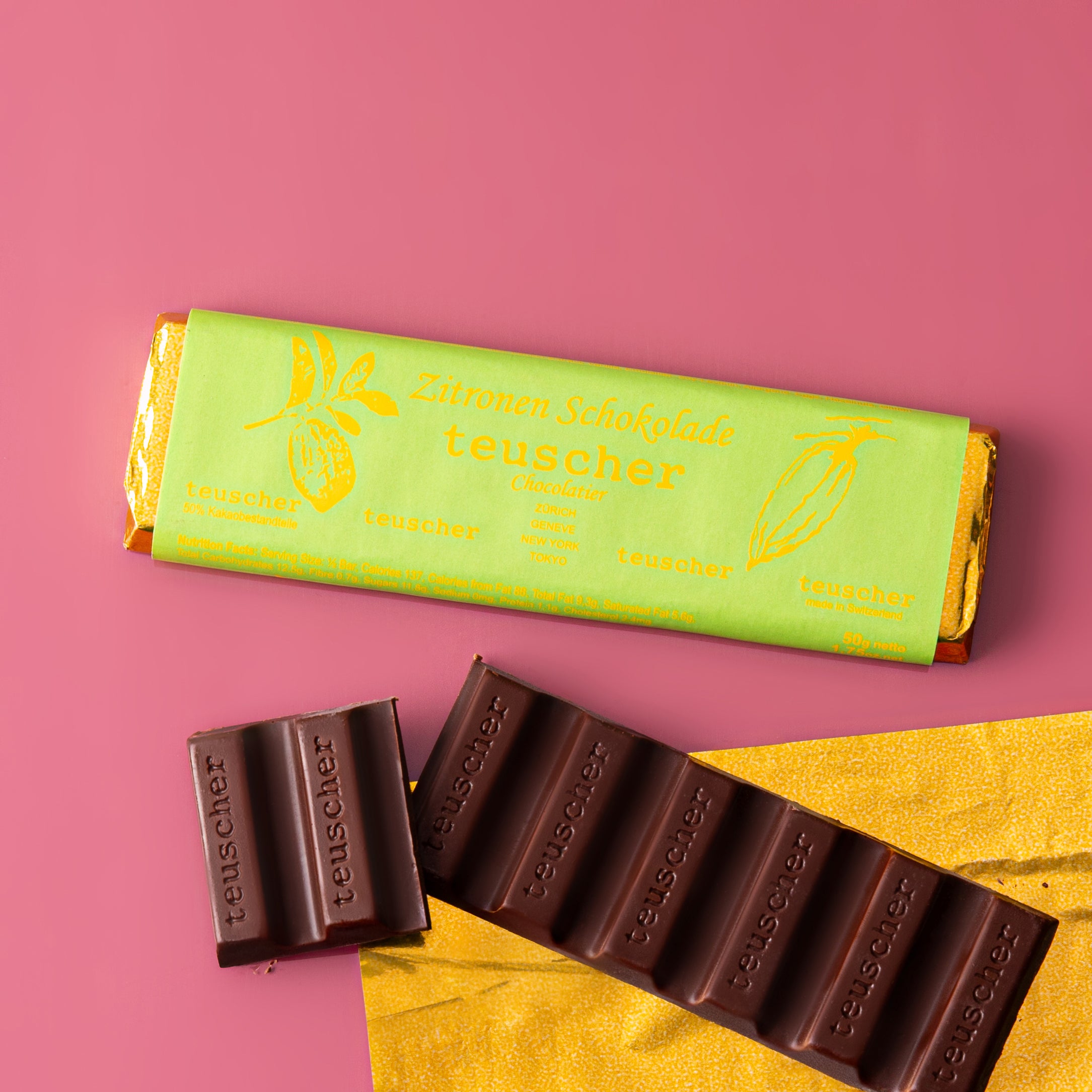 Dark Chocolate Bar with Lemon Oil