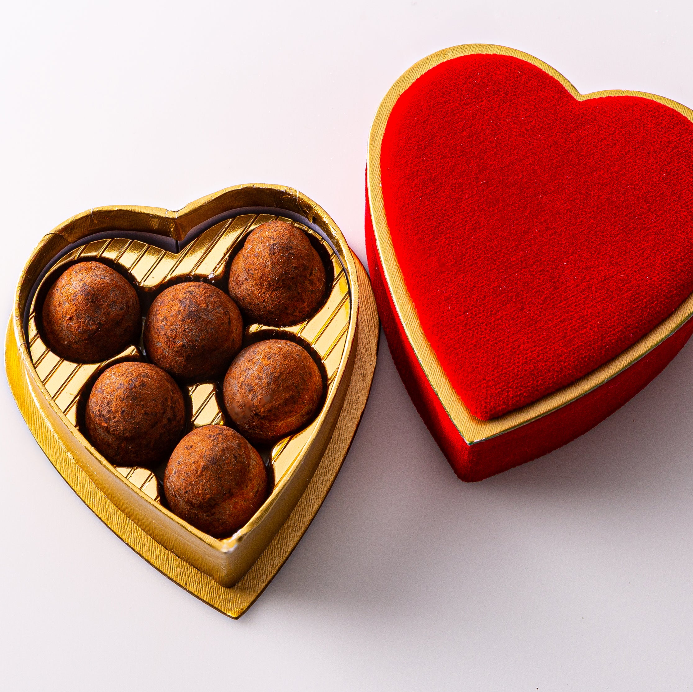 Valentine's Red Velvet Heart Gift Box