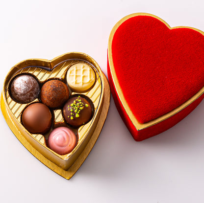 Valentine's Red Velvet Heart Gift Box