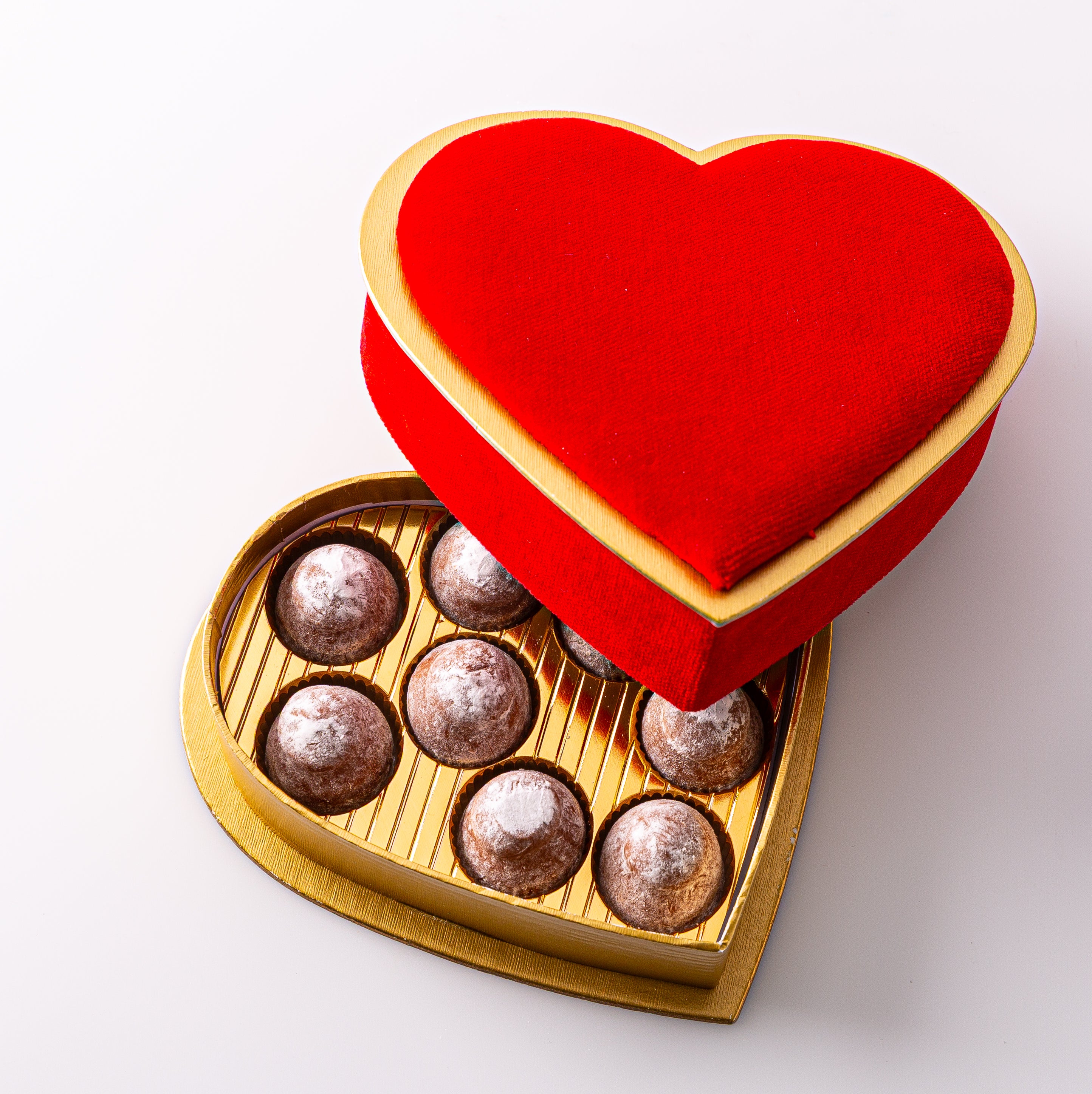 Valentine's Red Velvet Heart Gift Box