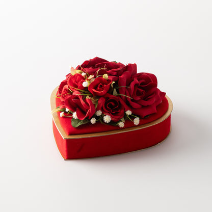Valentine's Red Velvet Heart Gift Box