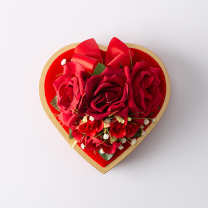 Valentine's Red Velvet Heart Gift Box
