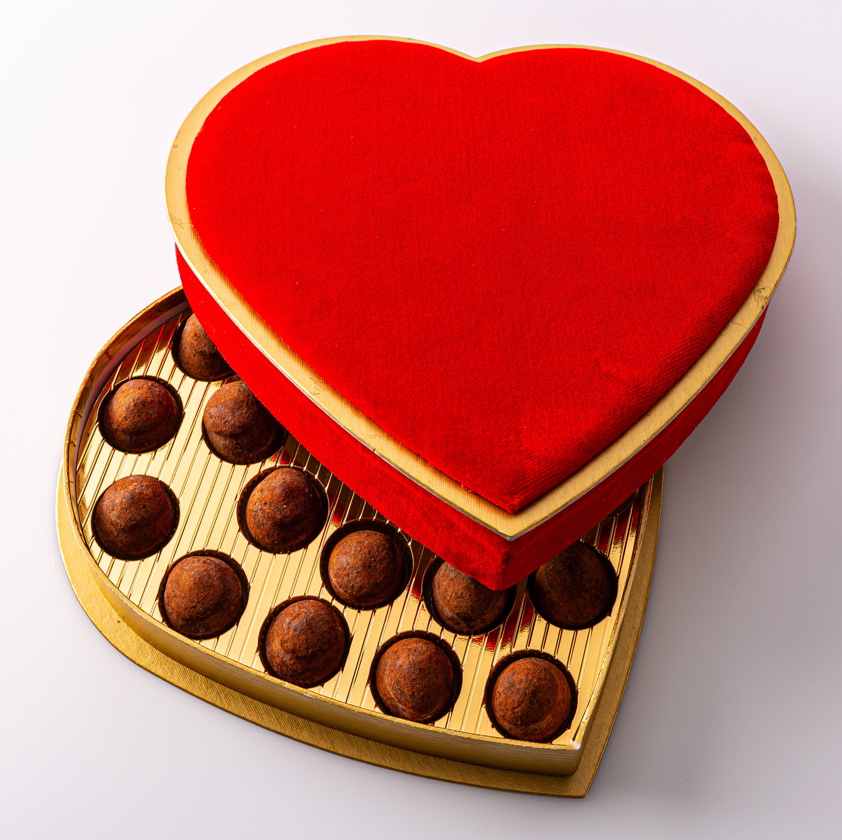 Valentine's Red Velvet Heart Gift Box