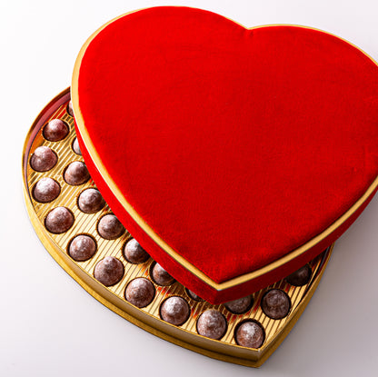 Valentine's Red Velvet Heart Gift Box