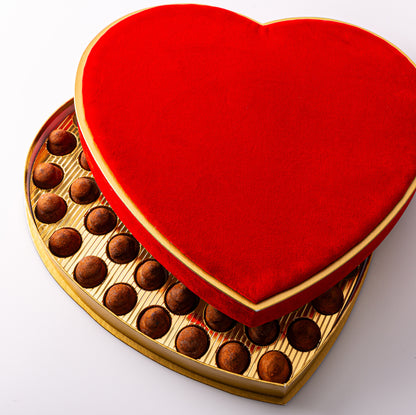 Valentine's Red Velvet Heart Gift Box