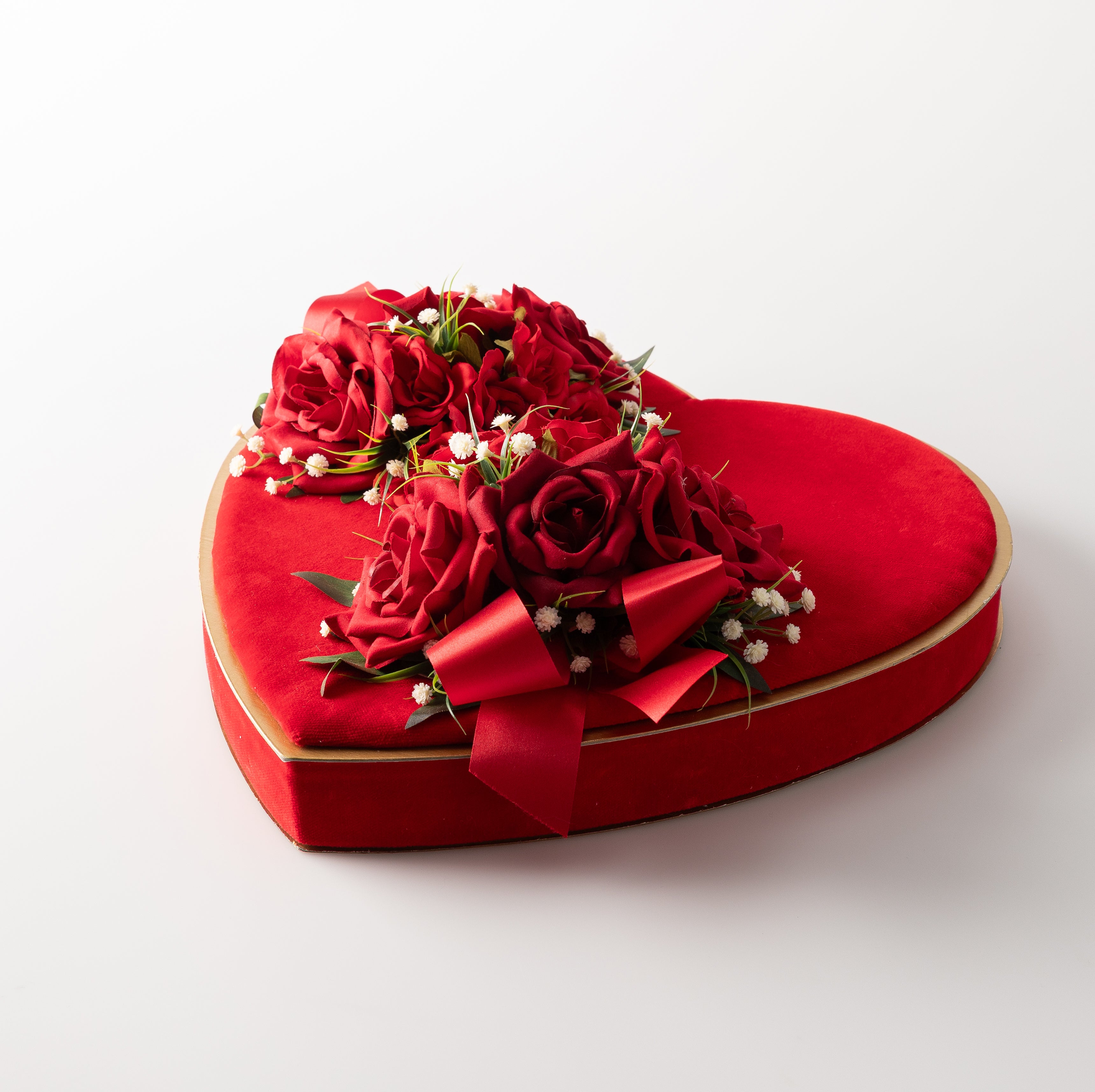 Valentine's Red Velvet Heart Gift Box
