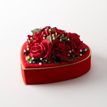 Valentine's Red Velvet Heart Gift Box