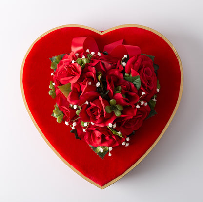 Valentine's Red Velvet Heart Gift Box